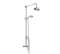 Bristan 1901 Exposed Sequential Shower Valve with Rigid Riser Kit | Chrome | Brass | 158mm x 1385mm x 555mm