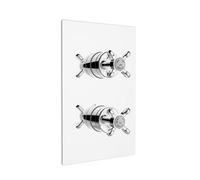 Bristan N2 SHCDIV C 1901 Recessed Thermostatic Dual Control Shower Valve with Integral Two Outlet Diverter, Chrome