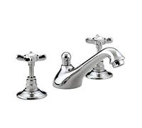 Bristan 1901 3HBAS CD Chrome 3 Hole Basin Mixer Tap + Waste + Fixings