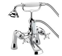 Bristan 1901 Traditional Chrome Edwardian Bath Shower Mixer Tap N Bsm C Cd