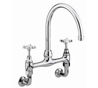 Bristan 1901 Wmdsm Chrome Deck Mounted Kitchen Mixer Tap Surface Mounted