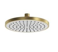 Bristan 200mm Round Fixed Rainfall Shower Head, Easy Clean Nozzles, Brushed Brass Finish