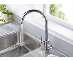 Bristan Affinean Kitchen Sink Mixer Tap Double Lever Modern Easyfit Chrome