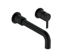 Bristan Altum 2 Tap Hole Wall Mounted Basin Mixer Tap with Water-Saving Feature, Black Finish