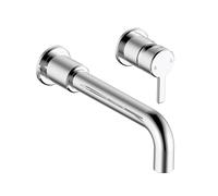 Bristan Altum 2 Tap Hole Wall Mounted Basin Mixer Tap with Water-Saving Feature, Chrome Finish
