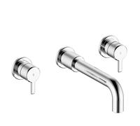 Bristan Altum 3 Tap Hole Wall Mounted Bath Filler Tap with Water-Saving Feature, Chrome Finish