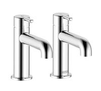 Bristan Altum Basin Taps with Water-Saving Feature, Deck Mounted Bathroom Tap, Chrome Finish