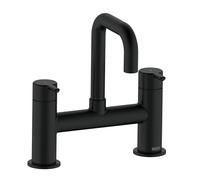 Bristan Altum Bath Filler Tap with Ceramic Disc Valves, Deck Mounted, Black Finish