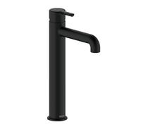 Bristan Altum Tall Basin Mixer Tap with Eco Start Technology, Deck Mounted Bathroom Tap, Black Finish