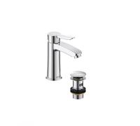 Bristan APE ES BAS C Apelo Eco Start Basin Mixer with Clicker Waste, Chrome Plated