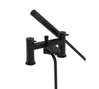 Bristan Apelo Deck Mounted Bath Shower Mixer Tap + Hose + Shower Head Black