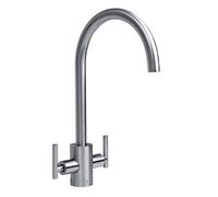 Bristan Artisan Kitchen Tap - Two Lever EasyFit Brushed Nickel Kitchen Sink tap, AR SNK EF BN