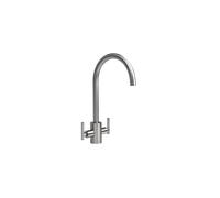 Bristan Artisan Kitchen Tap - Two Lever EasyFit Brushed Nickel Kitchen Sink tap, AR SNK EF BN