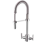 Bristan Artisan Professional Kitchen Sink Mixer Tap with Pull Out Hose and Dual Control Lever Handles, Chrome - AR SNKPRO C