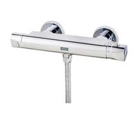 Bristan Artisan Thermostatic Surface Mounted Bar Shower Valve and Fast Fit Connections | Chrome | Brass | 300mm x 70mm x 105mm
