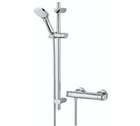 Bristan Artisan Thermostatic Surface Mounted Bar Shower Valve with Adjustable Riser and Fast Fit Connections | Chrome | Brass | 300mm x 650mm x 105mm