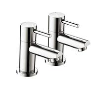 Bristan Blitz Bathroom Taps, Chrome Pillar Basin taps | BTZ 1/2 C, Modern design, Bathroom sink taps, Matching shower and bath taps available, Lifetime Cover