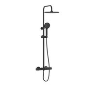 Bristan Buz Shxdivctff Blk Buzz Adjustable Rigid Riser Diverter Bar Shower Black