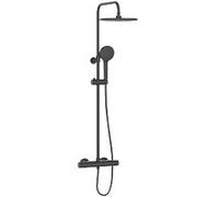 Bristan BUZ SHXDIVCTFF BLK Buzz Adjustable Rigid Riser Diverter Bar Shower Black