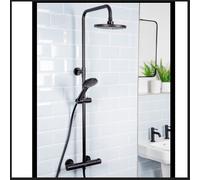 Bristan BUZ SHXDIVCTFF BLK Buzz Thermostatic Bar Shower with Rigid Riser