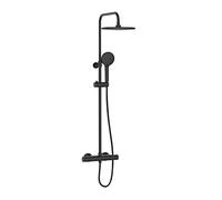 Bristan BUZ SHXDIVCTFF BLK Buzz Thermostatic Bar Shower with Rigid Riser Mixers, Black