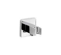 Bristan C WOSQ02 C Shower Acc Contemporary Square Wall Outlet with Handset Holder Bracket Accessories, Chrome Plated