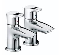 Bristan Cap 1/2 C Capri Basin Pillar Taps Chrome Basin Pillar Taps Pair 1/2" Tap