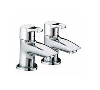Bristan Capri Bath Pillar Taps | Chrome | Brass | 56mm x 108mm