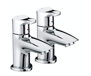 Bristan Capri Bathroom Taps, Chrome Pillar Basin taps | CAP 1/2 C, Modern design, Bathroom sink taps, Matching shower and bath taps available, Lifetime Cover