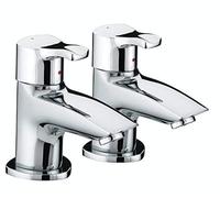 Bristan Capri Bathroom Taps, Chrome Pillar Bath taps | CAP 3/4 C, Modern design, Matching bathroom sink taps and shower available, Lifetime Cover