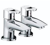 Bristan Capri Bath Pillar Taps | Chrome | Metal | 56mm x 108mm