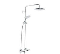 Bristan CR SHXDIVFF C Carre Exposed Fixed Head Bar Shower with Diverter and Kit, Chrome