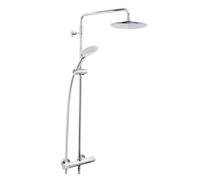 Bristan Carre Thermostatic Mixer Shower Round Exposed Fixed Twin Heads Chrome