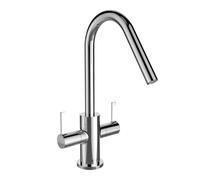 Bristan Cashew Kitchen Tap , Chrome, CSH EFSNK C | Modern Design, Swivel spout, Top fix EasyFit installation, Dual lever operation, Kitchen mixer tap, Lifetime Cover