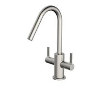 Bristan CSH EFSNK SS Cashew Easyfit Monobloc Sink Mixer Stainless Steel Twin Lever Mono