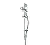 Bristan CAS KIT05 C Cascade Shower Kit with Large 3 Function Push Button Handset and Silver Hose, Chrome