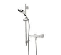 Bristan CLR SHXMTFF C Claret Thermostatic Exposed Bar Valve with Adjustable Riser and Multi-Function Handset, Chrome