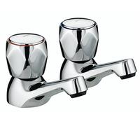 Bristan - Club Basin Pillar taps Hot And Cold In Chrome - VAC 1/2 C MT