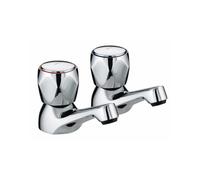 Bristan Club Basin Taps with Metal Heads | Chrome | Brass | 45mm x 65mm