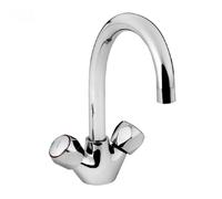 Bristan Club Kitchen Tap, Chrome, VAC2 SNK C MT | Classic Design, Swivel spout, Dual handle operation, Kitchen mixer tap