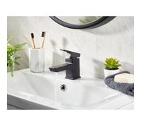 Bristan Cobalt Basin Mixer Tap With Clicker Waste - Black