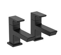Bristan Cobalt Basin Pillar Taps Black (COB 1/2 BLK) | COB 1/2 BLK, Modern design, Bathroom sink taps, Matching shower and bath taps available, Lifetime Cover