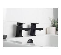 Bristan Cobalt Bath Pillar Taps - Black