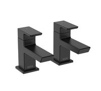 Bristan Cobalt Bath Pillar Taps Black (COB 3/4 BLK) | COB 3/4 BLK, Modern design, Matching bathroom sink taps and shower available, Lifetime Cover