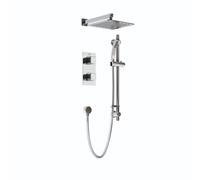 Bristan Cobalt Chrome Complete Recessed Dual Control Shower Pack - COBALT-SHWR-P