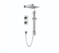Bristan Cobalt Complete Recessed Dual Control Shower Pack | Chrome | Brass/ABS | 100mm x 650mm x 114mm