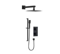 Bristan Cobalt BLK SHWR PK Cobalt Recessed Concealed Dual Control Shower Pack Black