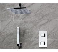 Bristan SHWR PK2 Cobalt Shower Pack with Fixed Head and Wall Outlet Handset Mixer, Chrome Plated