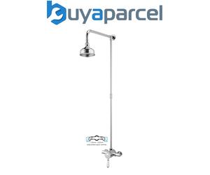 Bristan Colonial 2 Exposed Traditional Shower Mixer + Rose + Rigid Riser 110-155