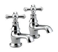 Bristan Colonial Traditional Bathroom Taps, Chrome Pillar Basin taps | K 1/2 C, Traditional design, Bathroom sink taps, Matching shower and bath taps available, Lifetime Cover